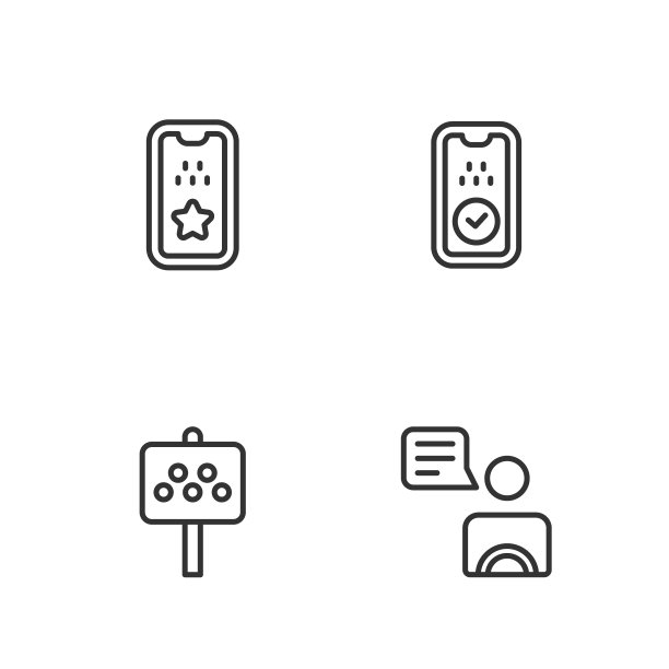设置“出租车司机”、“出租车站路牌”、“手机app”、“图标”。向量图片下载