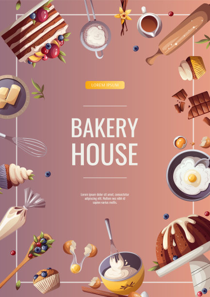 横幅设计用于烘焙，面包店，烹饪，甜食，甜点，糕点。图片下载