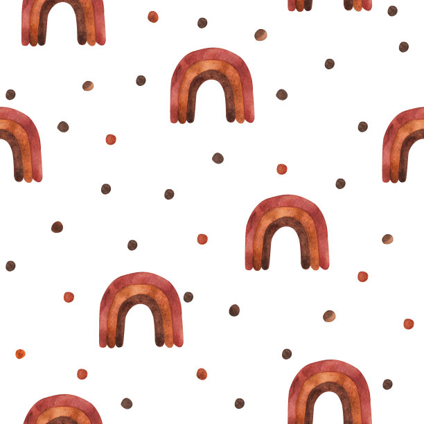 放荡不羁的彩虹水彩。无缝图案在白色背景图片下载