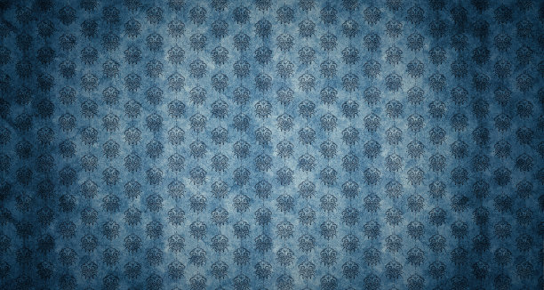 老式复古风格的家庭装饰damask壁纸背景。Grunge，陈年的纹理和渐晕图片下载