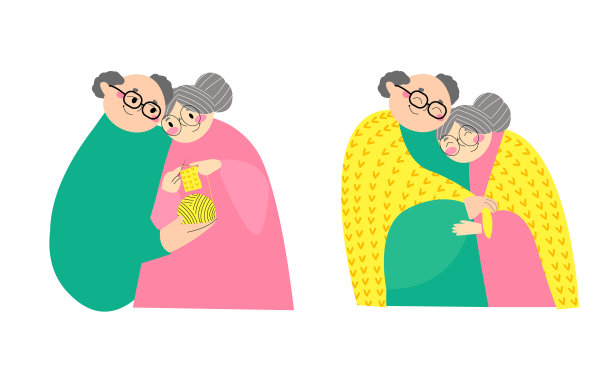 爱的老夫妇。图片下载