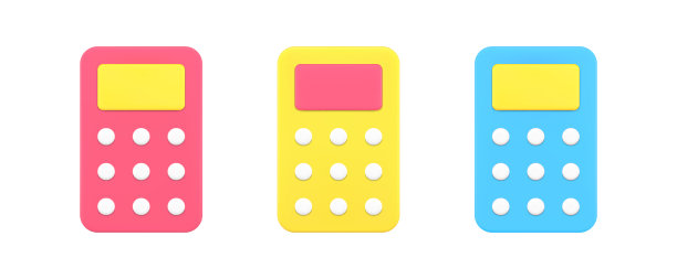 用于会计工作的等长天平计数机财务预算审核模板3d图标图片下载