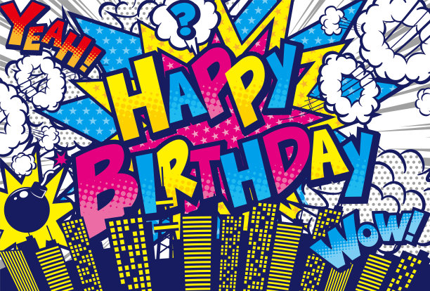 美国漫画风格的华而不实的背景材料印刷图片下载