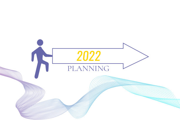 箭头面板上是2022年度最佳行动。图片下载