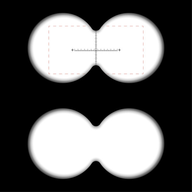 双筒望远镜视图标志设置。重点目标。圆的形状。间谍的概念。黑色背景。矢量插图。股票的形象。图片下载