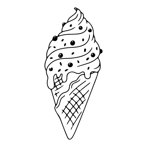 华夫饼杯里的水果冰淇淋。在海上的乐趣。假期配件。矢量插图孤立在白色背景上。图片下载