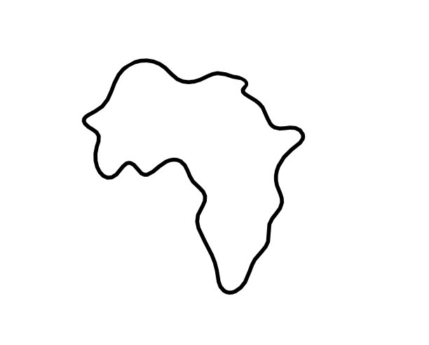 非洲是在白色背景上画的线图片下载