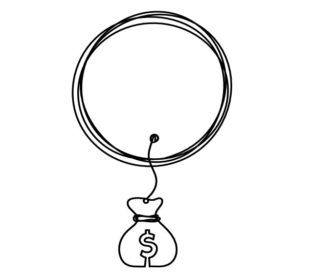 在白色背景上以美元划线图片下载