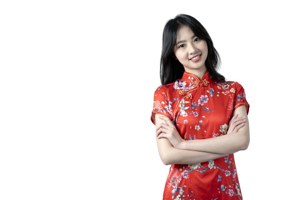 快乐亚洲年轻女子肖像，显示一个迷人和自信的微笑，专业的商业肖像，专业的修饰。图片下载