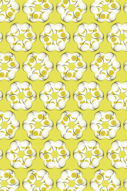 黄色背景的煮鸡蛋的创意照片图片下载