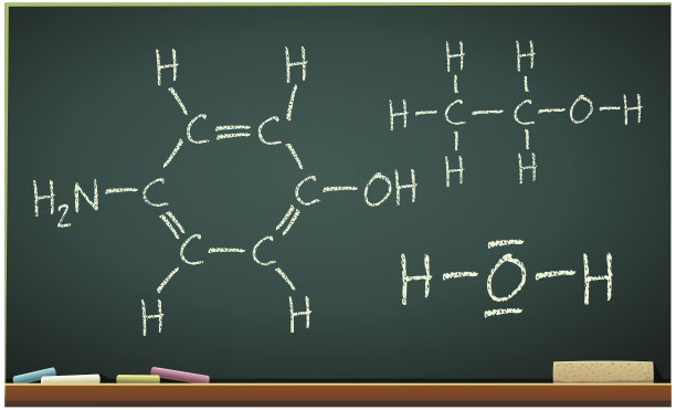 黑板和化学课(剪纸)图片下载