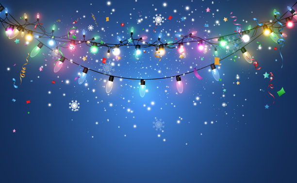 光花环的矢量插图图片下载