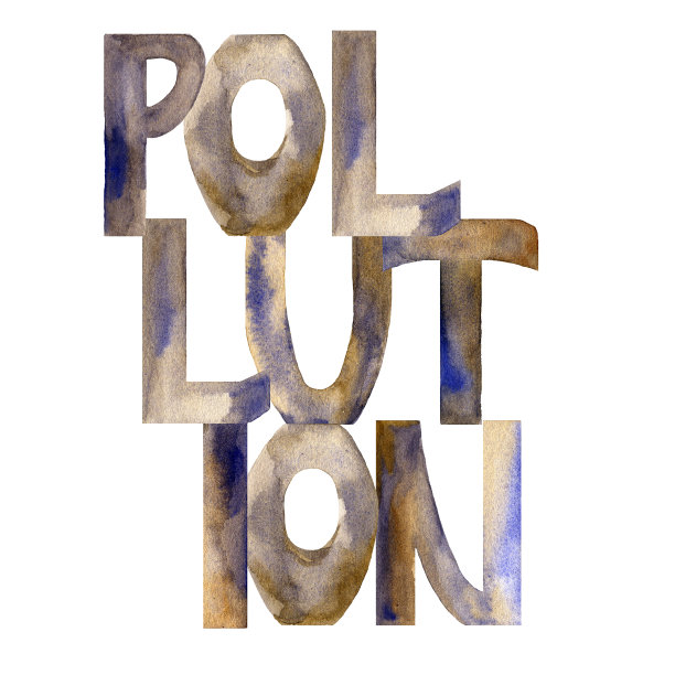 水彩手绘字母。碑文的纹理很脏。插图的污染。图片下载