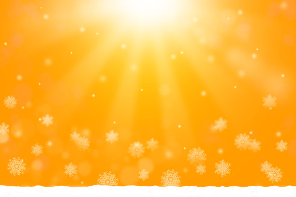 下雪了，闪着模糊的光，雪花的背景插图图片下载