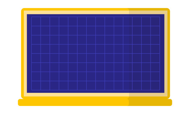 矢量卡通蓝格子学校董事会。图片下载