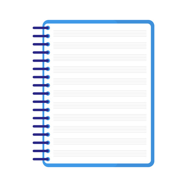 矢量卡通打开音乐笔记本。图片下载