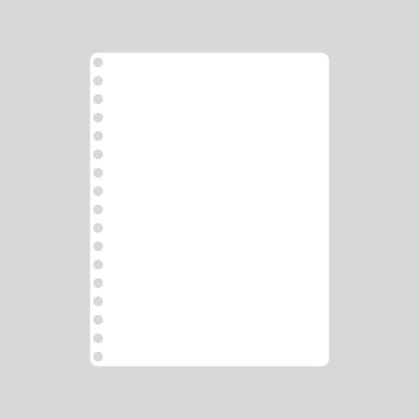 向量卡通空白纸的艺术笔记本。图片下载