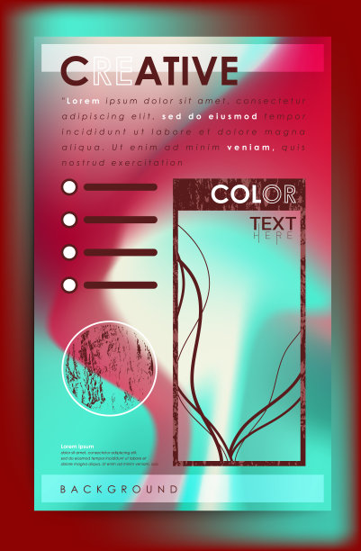 业务项目的页面设计模板。色彩渐变背景的阴影封面页图片下载