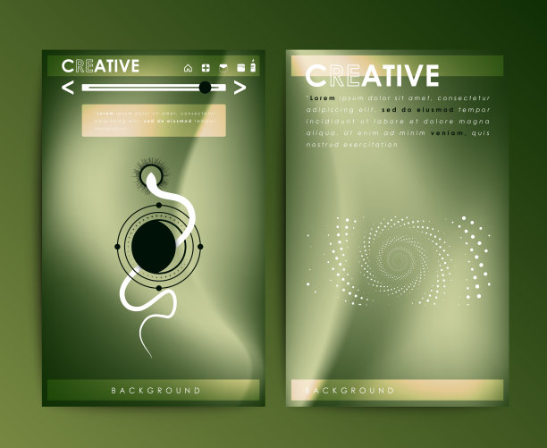 业务项目的页面设计模板。色彩渐变背景的阴影封面页图片下载