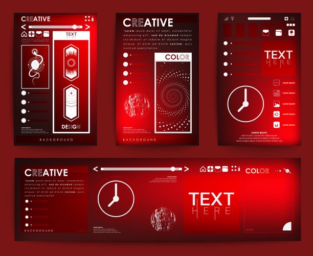 业务项目的页面设计模板。色彩渐变背景的阴影封面页图片下载