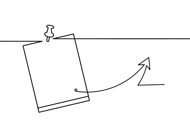 在白色背景上用箭头画线的抽象纸图片下载