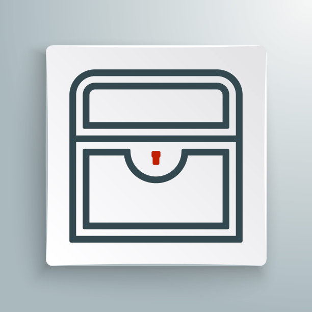 行古董宝箱图标孤立在白色背景上。带金币的老式木箱。色彩斑斓的轮廓的概念。向量图片下载