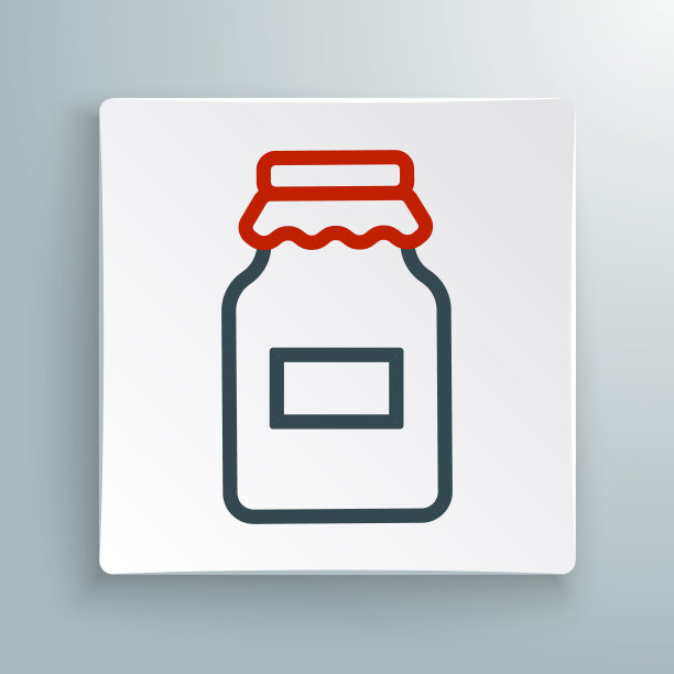 线罐蜂蜜图标孤立在白色背景上。食物银行。甜美自然的食品象征。色彩斑斓的轮廓的概念。向量图片下载