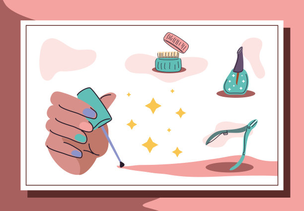 修指甲服务的海报图片下载