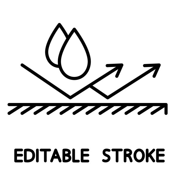 防水图标。污染的保护。耐液体。雨的保护。表面防水处理图片下载