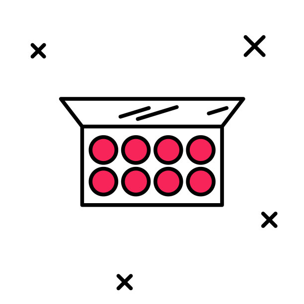 填充轮廓化妆粉与镜像图标孤立在白色背景。向量图片下载