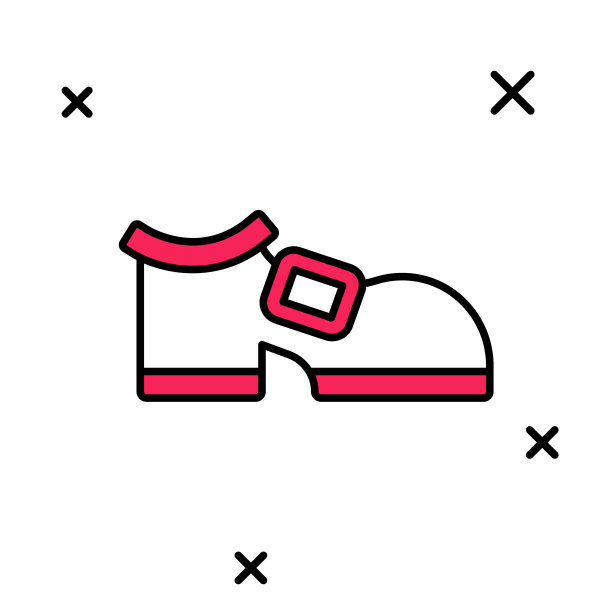 填充轮廓妖精开机图标孤立在白色背景。圣帕特里克节快乐。爱尔兰国家假日。向量图片下载