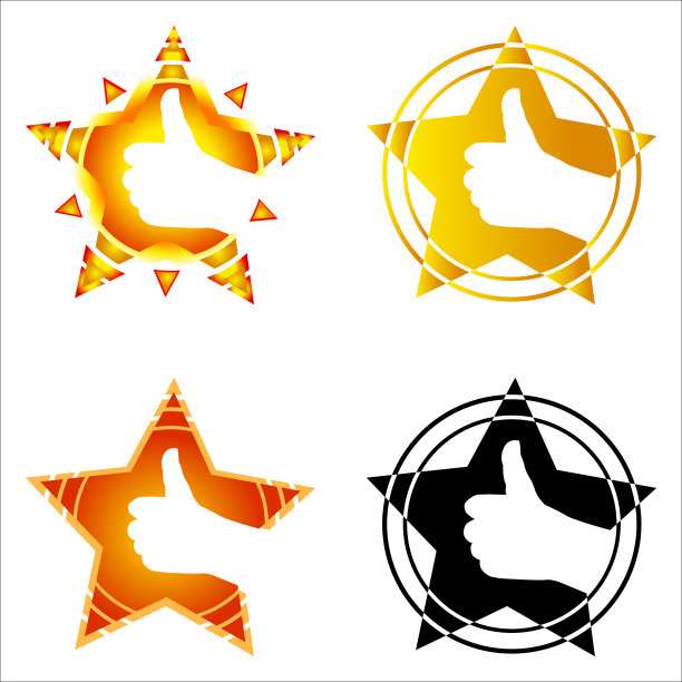 大拇指向上图标矢量插图eps10。独立的徽章为网站或应用程序股票信息图形图片下载