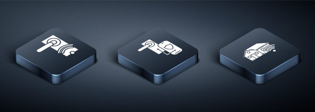 设有无线技术的等距数字门锁，用于解锁;设有无线技术的智能家居，用于锁图标。向量图片下载