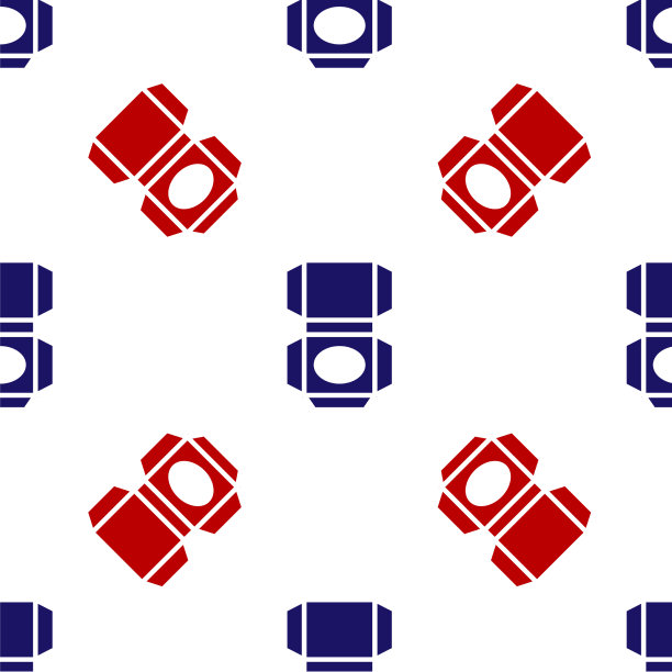 蓝色和红色纸箱纸箱图标孤立图片下载