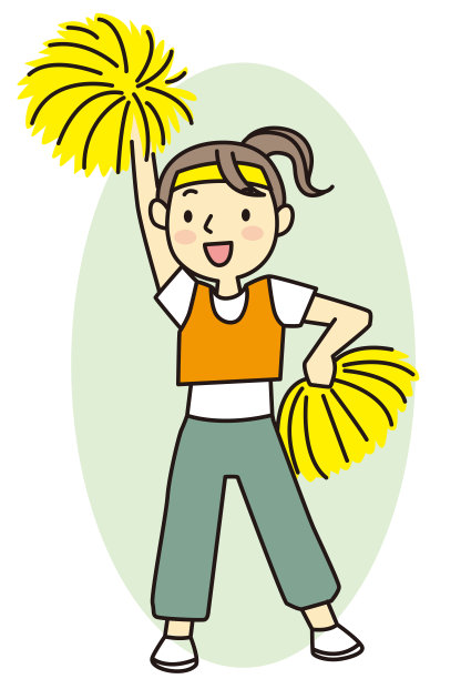 一个女人跳舞的矢量插图图片下载