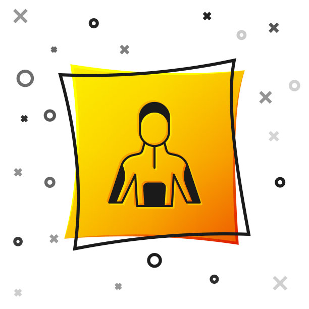 黑色潜水服，潜水图标孤立上图片下载