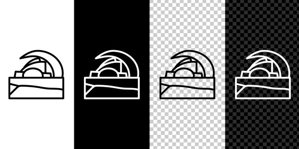 设置线音乐厅礼堂特内里费的图标图片下载