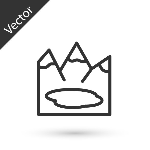 灰线加拿大的风景与山脉和图片下载