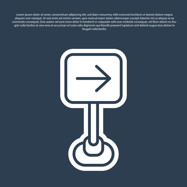 蓝线交通标志右转警告图片下载