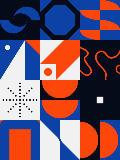 生成设计艺术品的抽象矢量生成形状组成图片下载