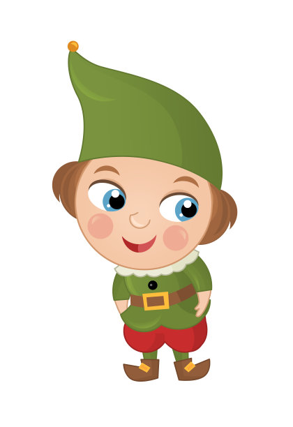 卡通场景与彩色侏儒儿童插图图片下载