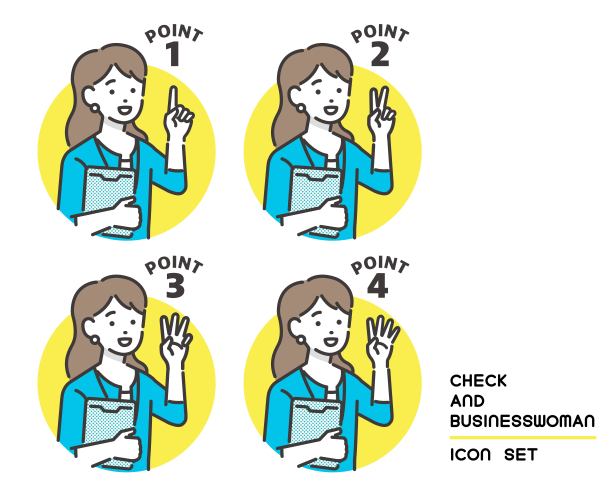 矢量插图材料，上班族在办公室休闲/商务/商务人士/人的上半身图片下载