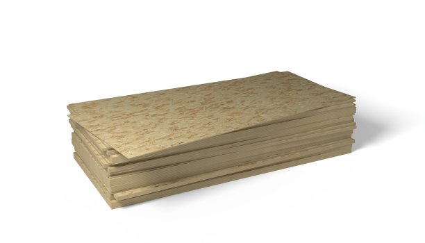 3d渲染插图OSB板从木屑孤立在白色背景。逼真的木制建筑材料。用于建筑的木板堆。图片下载