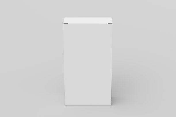 礼盒模拟:白色背景上的高和宽的白色盒子。上面的视图。图片下载