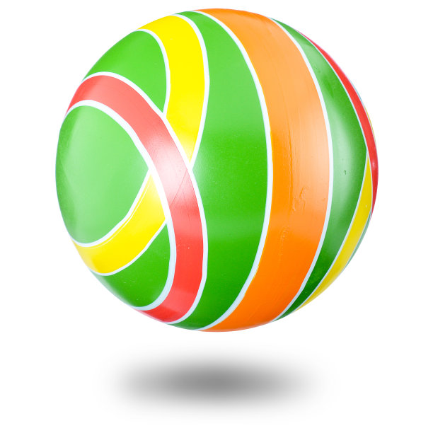 彩色橡胶充气球孤立在一个白色的背景。孤立的有阴影的儿童球图片下载