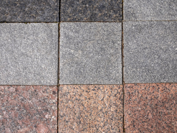 铺有花岗岩板的人行道背景接近。图片下载
