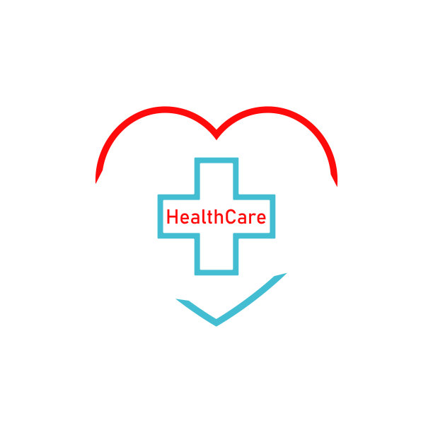 心的图标。医疗保健。医疗保健设计的形式是一颗象征红心和一个刻有铭文的十字。向量创作插图。图片下载
