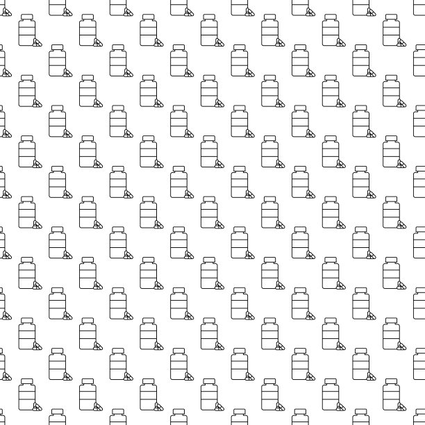 无缝医用药瓶图案背景图片下载