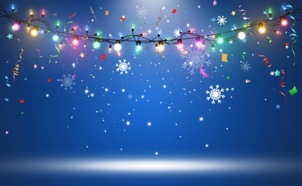 光花环的矢量插图图片下载