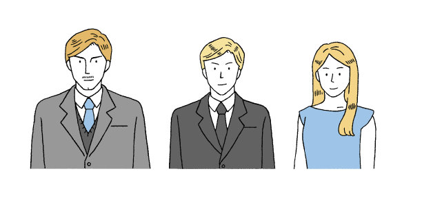 简单的触摸插图外国商人和女商人图片下载